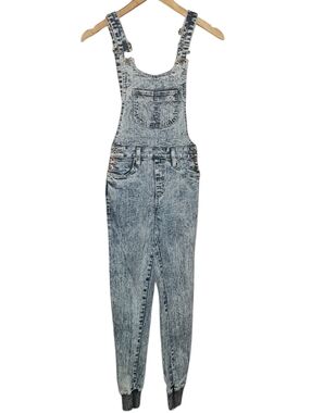 Bleu Jeans Acid Wash Denim Overalls Size:S